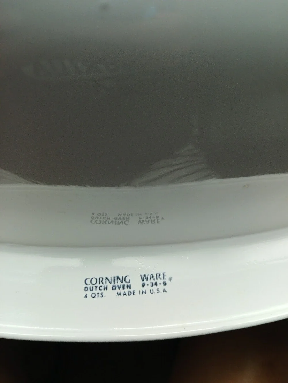 CorningWare Blue Cornflower 4-Quart Dutch Oven Casserole Dish Model P-34-B Rare